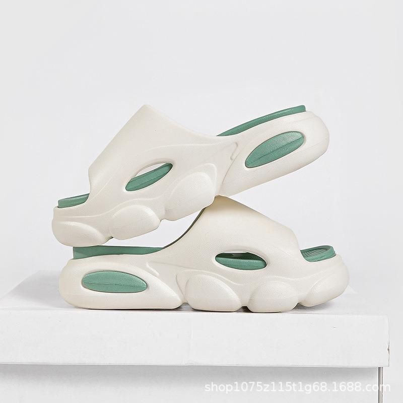 Summer New Women's Slippers One-word Non-slip, Wear-resistant and Durable, Light and Heightening, Casual and Cool Slippers for External Wear