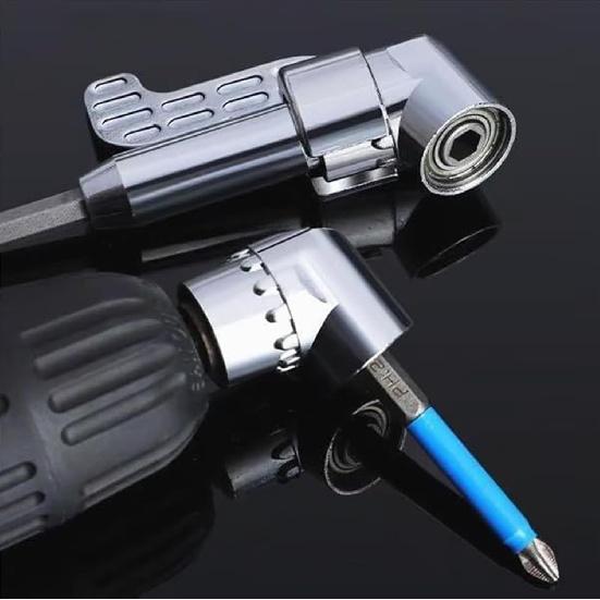 Angle Driver, 105 Degree Right Angle Drill Adapter, Right Angle Drill Attachment, Angle Driver for Drill, Corner Tool Screw Hub with Multi-Function