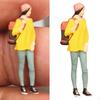 1/64 Scale Painted Resin People Tourist Backpacker Doll Miniature Scene Railway Landscape S