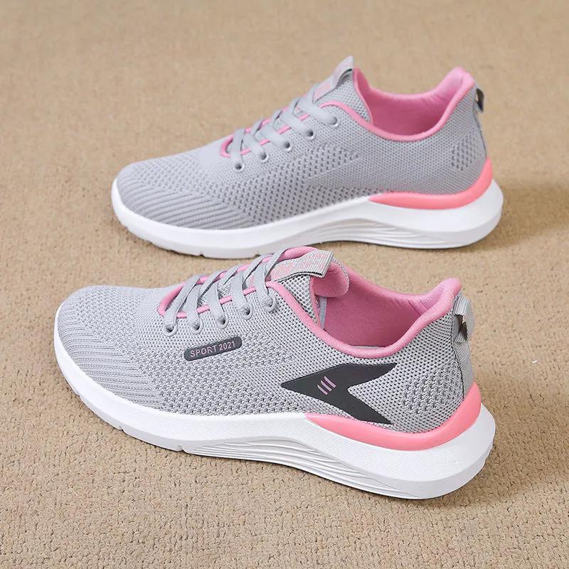 

WTEMPO Women s All-seaons Soft Sole Lightweight Shoes Non Slip Versatile Walking Sneakers Couple Hollow-out Breathable Mesh Casual Shoes 40 сірий