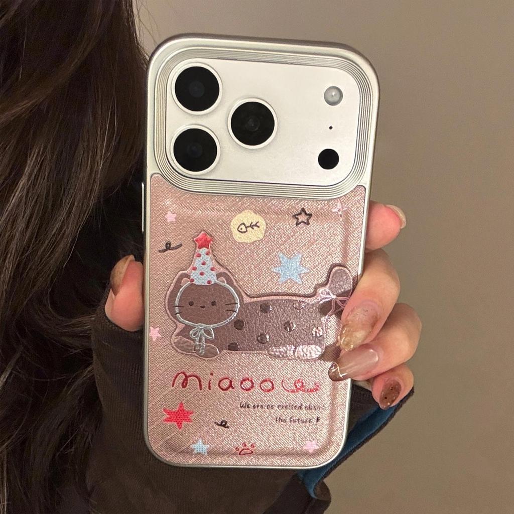 Retro Brown Cat Phone Case for iPhone 16, iPhone 17, iPhone 17 Pro Max