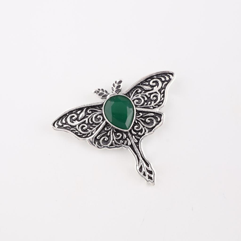 Green Onyx Gemstone 925 Sterling Silver Jewelry Unique Pendant 1.2" For Women CP-31-20