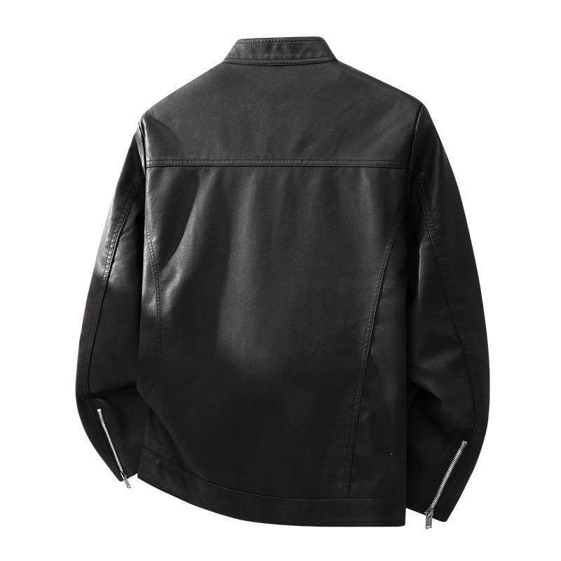 Spring and Autumn Locomotive Leather Clothing New Tops Leather Jackets Men's PU Leather Clothes Spring and Autumn Trend Men's Leather Clothes