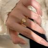 Elegant French Style Moissanite Stone Ring For Women With Unique Adjustable Design