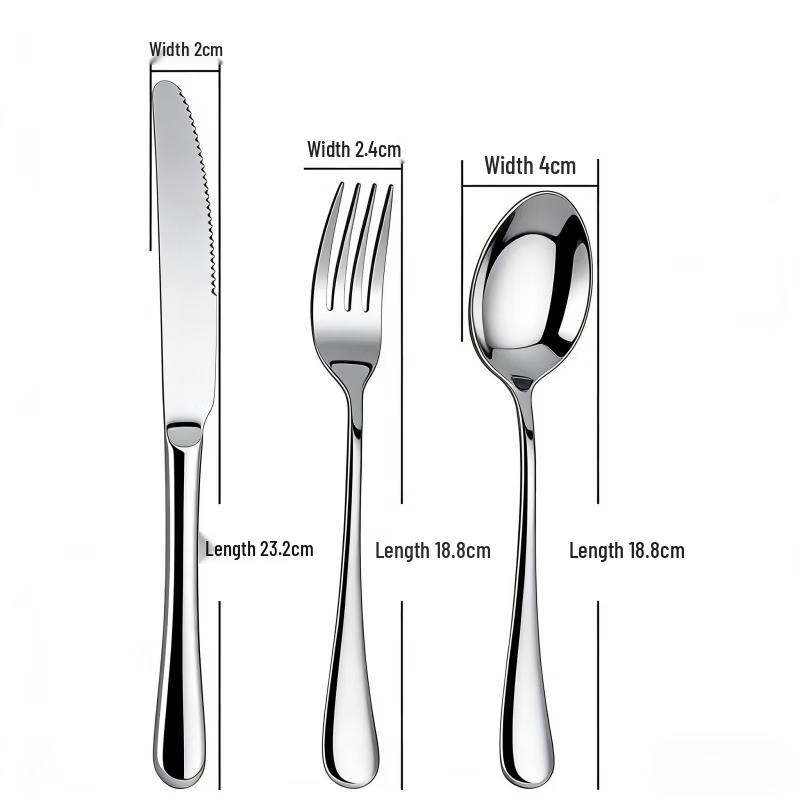 UOZO Thickened Stainless Steel Western Cutlery Set