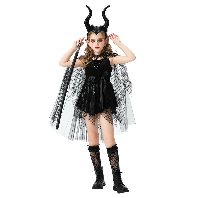 Halloween Children's Costume Witch Stage Show Costume Funny Dress Up Children's Costume Vampire Night Elf Dress