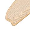 Step Mats 15 pcs. 65 x 21 x 4 cm Cream Semi Round Large