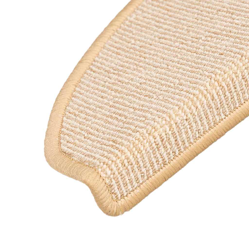 Step Mats 15 pcs. 65 x 21 x 4 cm Cream Semi Round Large