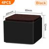 4PCS Carbon Steel Furniture Riser Beg Leg Raiser Adds Height To Heavy Furniture Round Square Sofa Chair Table Feet Riser Black