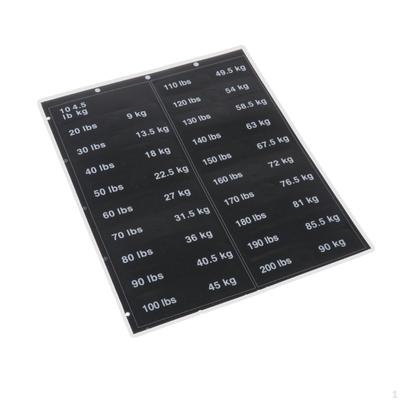 Weight Stickers Stack Labels Self Sticky Black Background Tags 10lbs To 200Ibs for