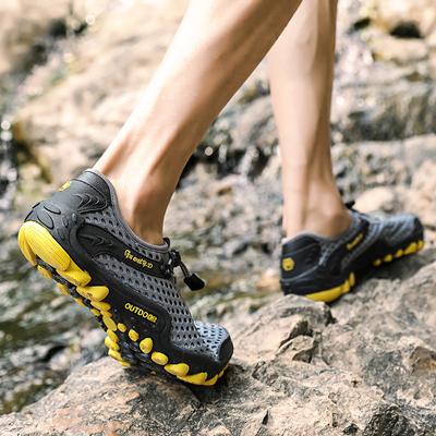 Breathable Mesh Outdoor Shoes Hiking Shoes Men's Light One-pedal Fishing Hiking Beach Wading Stream Shoes Women