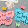 1Pcs Diy Baking Candy Pudding Cake Decoration Mold 8 Holes Butterfly Silicone Chocolate Mold Summer Ice Cube Mold Drip Glue Tool
