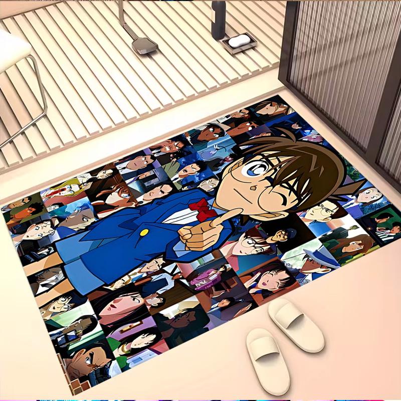 Detective Conan Print Rug, Washable Floor Carpet, For Entryway Dorm Laundry Room Office Study, Home Decor Birthday Christmas Gift