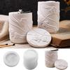 Pearl Ribbon Rose Candle Jar Silicone Mold DIY Relief Flower Shape Storage Box Making Molds Plaster Resin Vase Home Crafts Decor