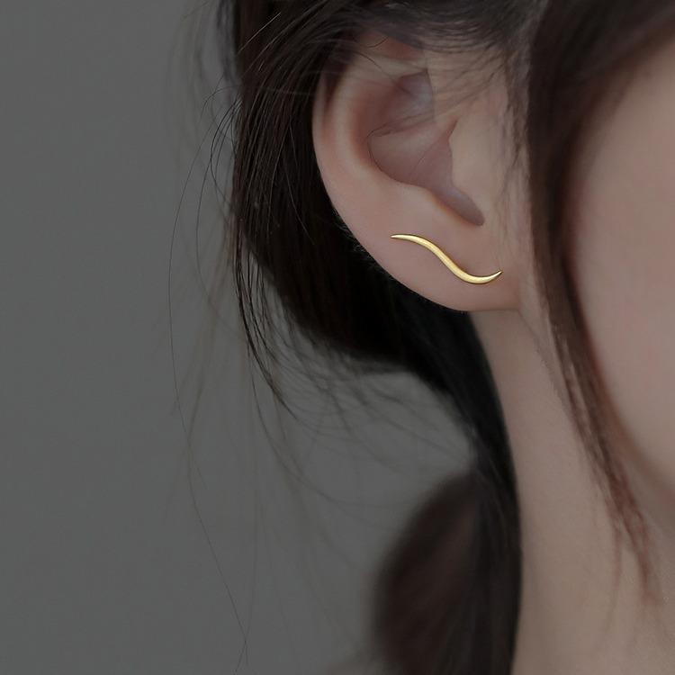 Silver Needle Stud Earrings for Women - Trendy Summer 2022 Design