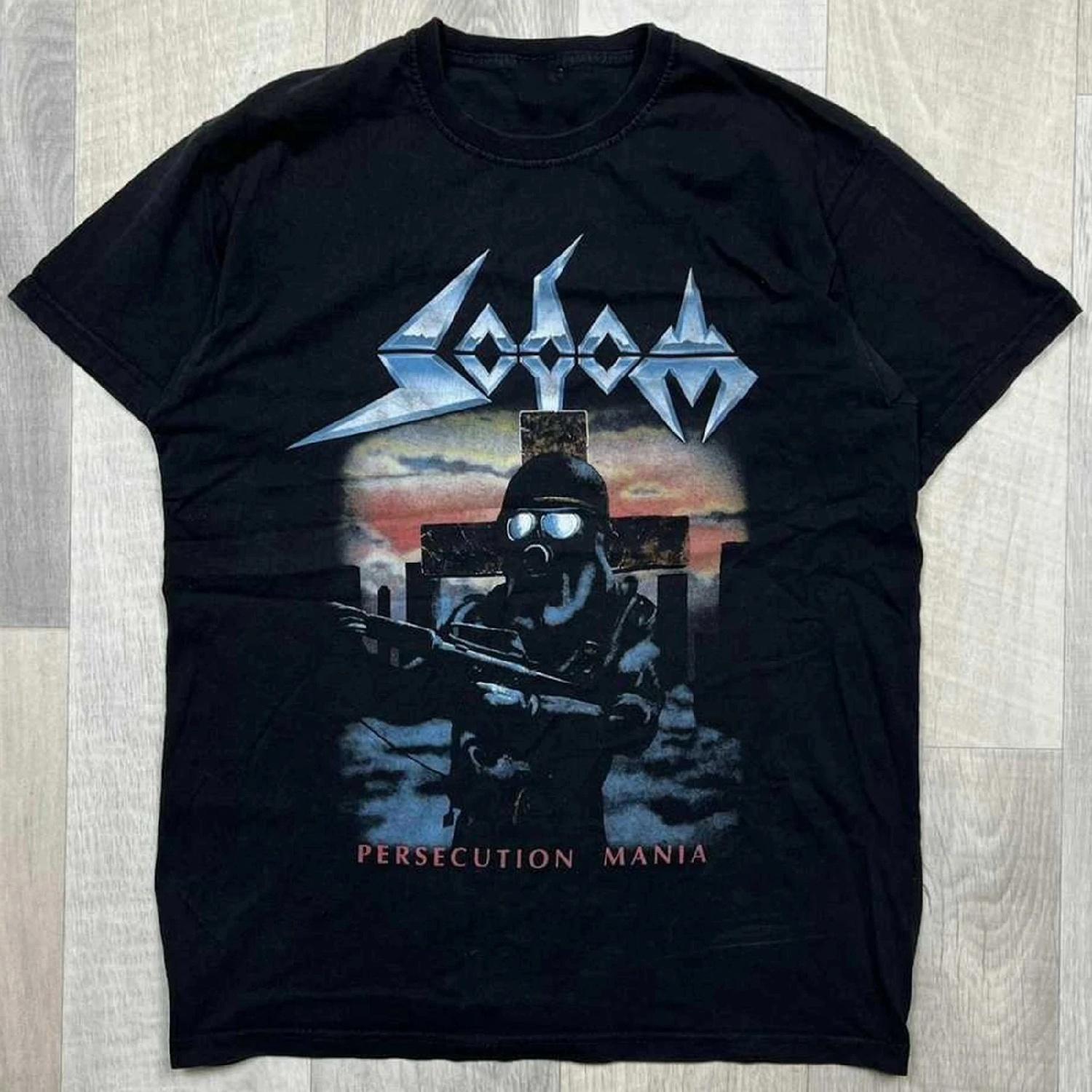 Sodom Band Черная Хлопковая Футболка с Коротким Рукавом Подарок для Фаната Унисекс Все Размеры Футболка Унисекс Хлопок Короткий Рукав Уличная Мода(5) S