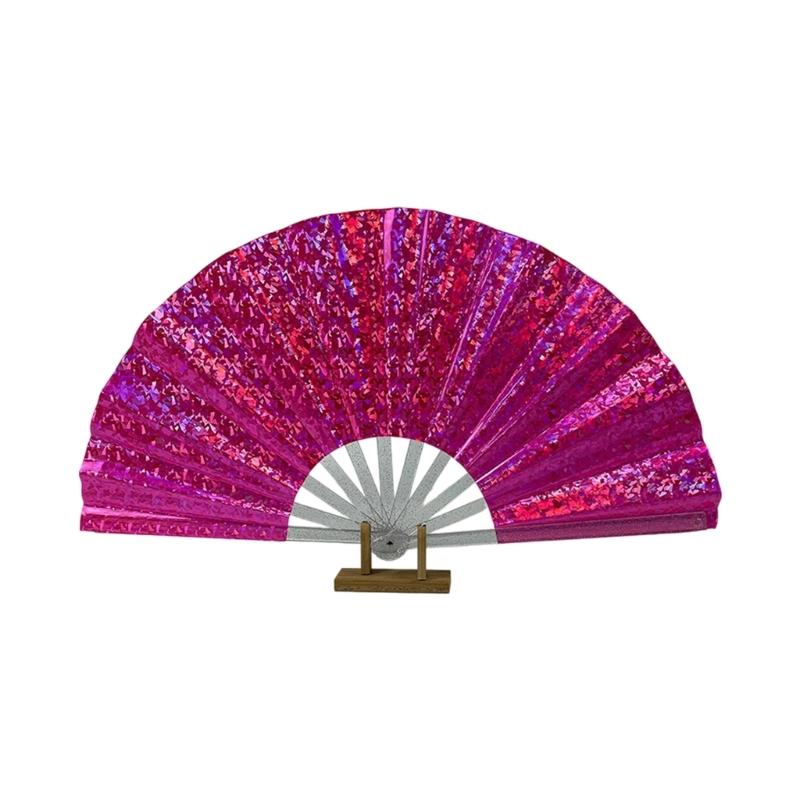 652F Складной веер, Пластиковый ручной складной веер, Китайский веер Кунг-фу, Декоративный складной веер для танцев, Домашний декор Black fan frame