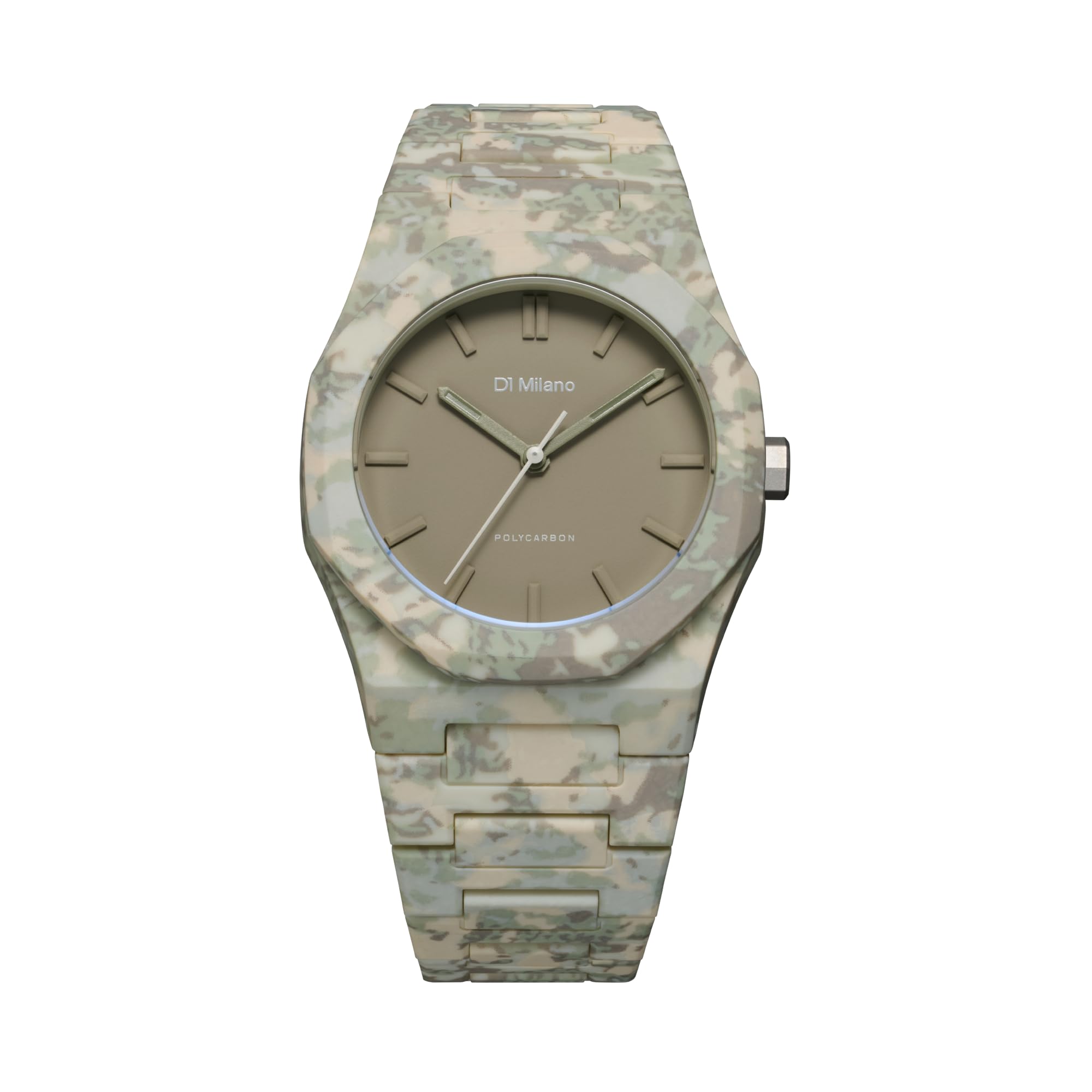 

Authorized Distributor [D1 MILANO] D1 Milano Men s Watch [POLYCARBON] Polycarbonate Forest Camo 40.5mm PCBJ38 Green