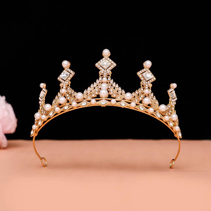 Children's Crown Hair Accessories  Cute Princesses Girls  Water Diamond King Crown Hair Bands Birthday Gifts for Girls Baby Headbands and Headwear