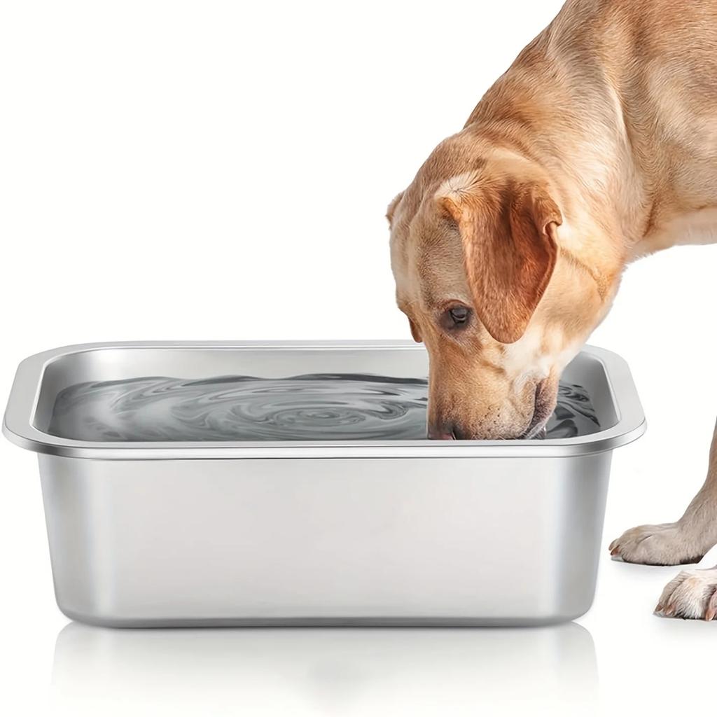 Stainless Steel Pet Girls, Dog Litter, Puppy Food Dish, Silver Feeder, Pet Water Bowl
