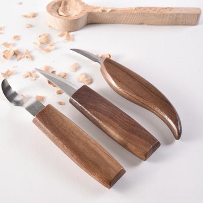 3 pièces Outils de Sculpture Couteau de Détail pour Bois Couteau à Écharde Kit de Sculpture sur Bois pour Débutants Travail du Bois Adultes et Enfants Outils de Sculpture sur Bois