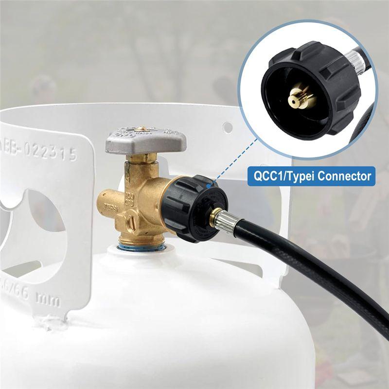 A84X-Propane Tank Adapter For 1 Lb. Tanks,Upgraded Propane Refill Adapter Hose, 4 FT/48 Inch Propane Extension Refill Hose