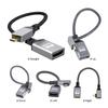 20CM Micro HDMI-Compatible Extension Cable V2.0 Micro HDMI-Compatible Male To Female Cable Right Angled for Cameras HDTV Monitor