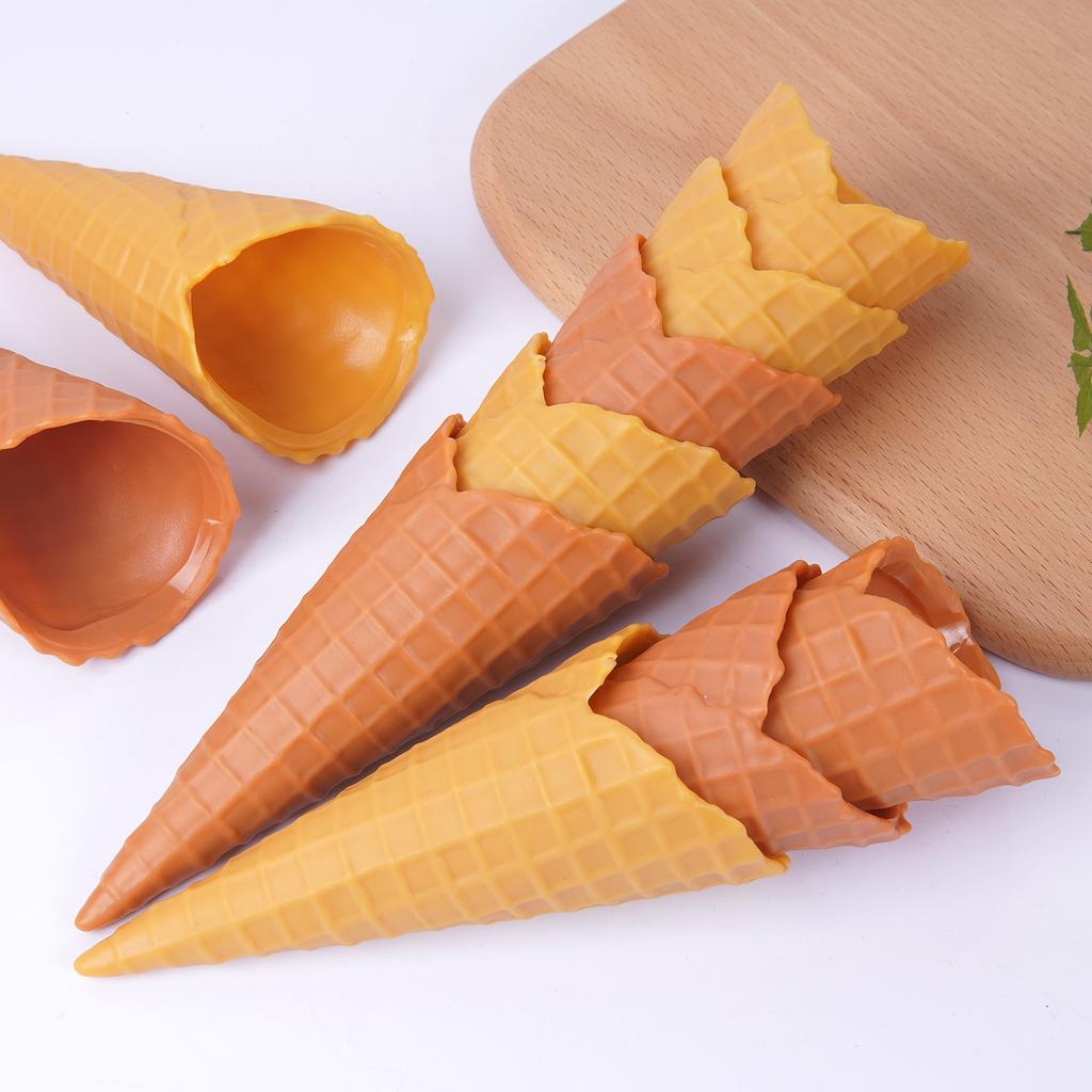 5PCS Large Fake Ice Cream Cone Model Simulation Cake Artificial Food for Dessert Shop Window Display Props Party Decor Kids Toy