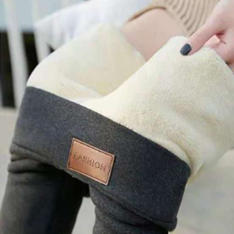 Winter Frauen Legging Samt Warm Halten Hight Taille Legging Casual Fleece Gefüttert Stretchy Komfortable Plus Größe Weibliche Thermische Hose