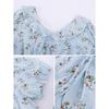 French Elegant Ruffle Tie-Waist V-Neck Printed Midi Dress