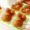 1 Creative Bear Ice Block Mold Food Grade Silicone Household Ice Box Cartoon Ice Mold Easy Demolding Operation Comes with Funnel
