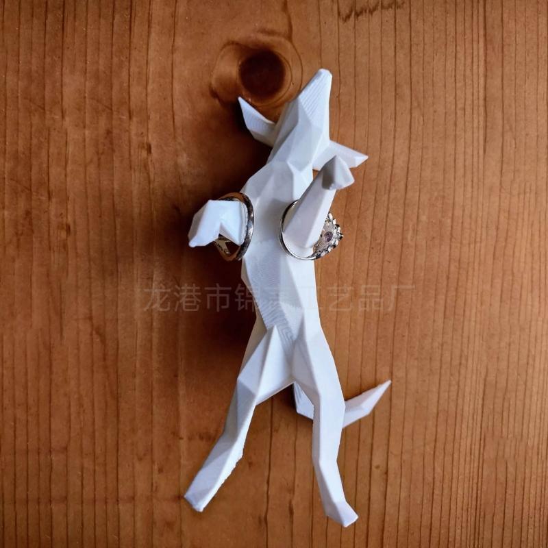 Portable Dog/Cat Statue Jewelry Stand Organizer Stylish Ornament Display Holder Funny Dog/Cat Figurine Jewelry Holder