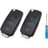 4 Buttons Folding Flip Replacement Key Fob Cover Case Fit for Jetta Passat Go