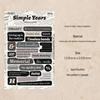 Zaomo Retro English Shadow Text Stickers - DIY Decorative Journal Series