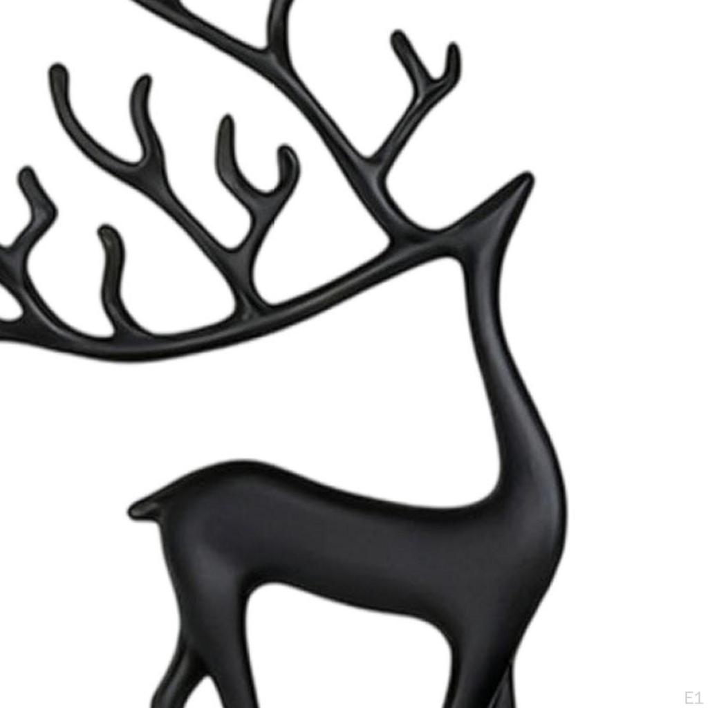 Christmas Decor Reindeer Figurine Deer Statue Xmas Gifts Elegant Modern Metal