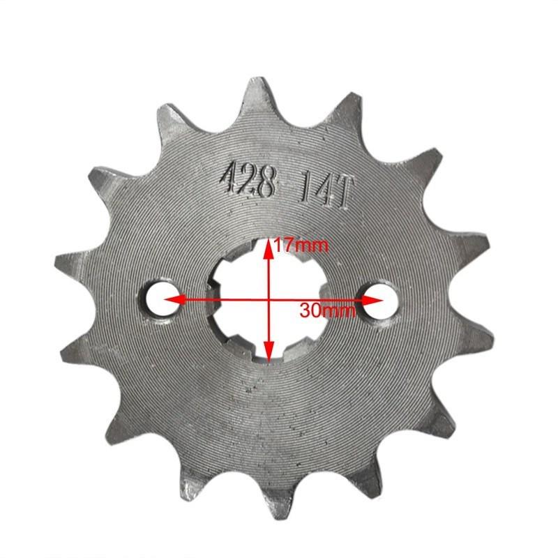 428 12T 13T 14T 15T 16T 17T Tooth 17mm Pinion Motorcycle Accessories Chain Sprocket Engine Chain Gear 428-12T