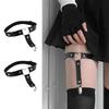 LIKENNY Black Leg Leg Garter Sock 1 Pair Heart-Shaped Garters, Rings, Belt, Garter, Non-Slip, Adjustable,