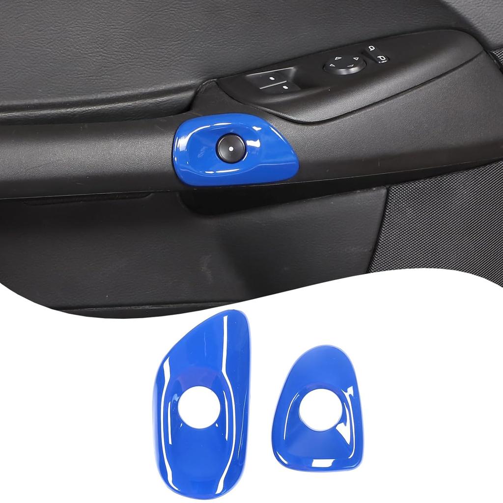 Lcojicep Car Switch Button Trim Compatible with Corvette C6 Z06 ZR1 2005-2013 Door Switch Button Lock Trim Door Switch Button Trim Frame Panel Real