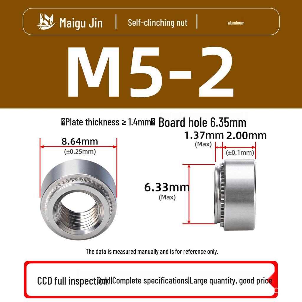 CLA-M2 To M8 Aluminum Alloy Rivet Nut Serrated Pressure Plate: High-Strength Riveting Solution