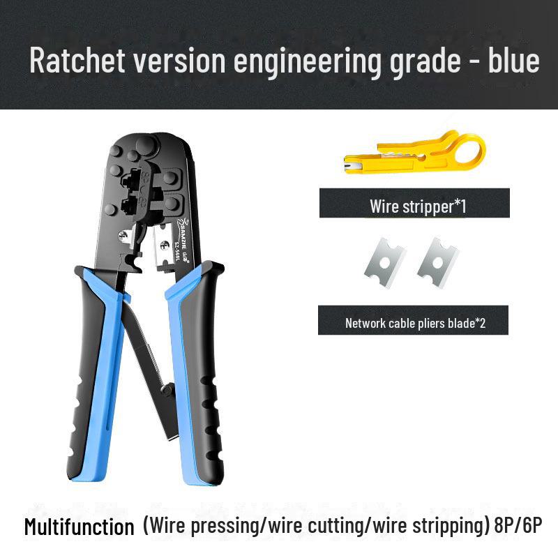 Shanze Multi-Function Network Cable and Telephone Wire Crimping Pliers with Stripping Shears