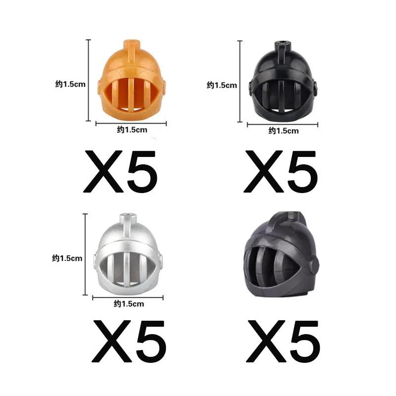 MOC Medieval Weapon Knight Building Block Accessories Character Helmet Hat Academic Gown Axe Sword Shield Brick Toy Gift K073