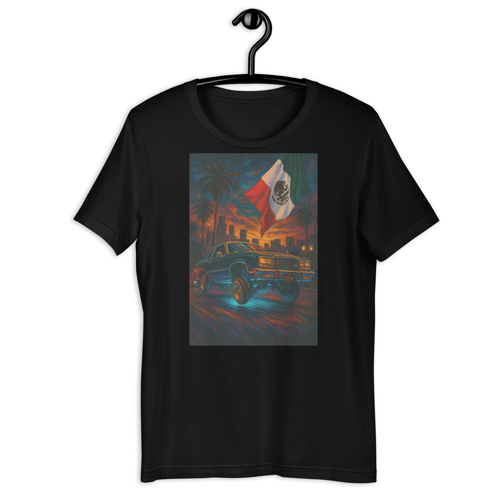 Mexican Lowrider Sunset Ride Unisex t-shirt S