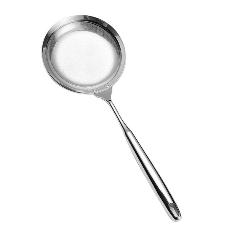 Stainless Steel Skimmer Strainer,Fine Mesh Strainer Fat Skimmer Spoon
