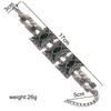 Nepalese Ethnic Style Retro Antique Silver Color Alloy Hollow Rhinestone Crystal Gems Bracelet For Women Daily Wear Accessories