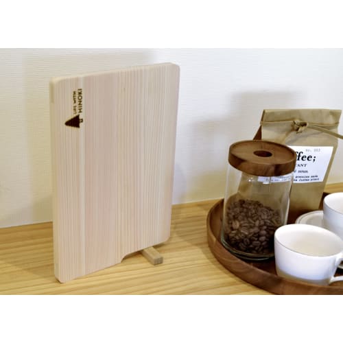 Umezawa Wooden Cutting Board, Tono Hinoki (Cypress), Freestanding, 27 x 18 x 1.5 cm (11.2 x 7.2 x 0.5 inches), Made in Japan, 444301