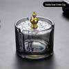 Large Glass Ashtray with Lid for Home, Office, Bar, or Restaurant