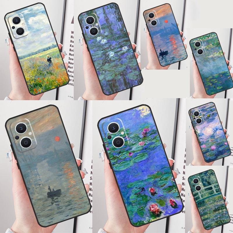 Claude Monet Art Painting Phone Case For OPPO Reno 12F 12 13 F 11 8T 7 8 10 Pro OPPO Find X5 Lite X3 X6 X8 Pro Cover
