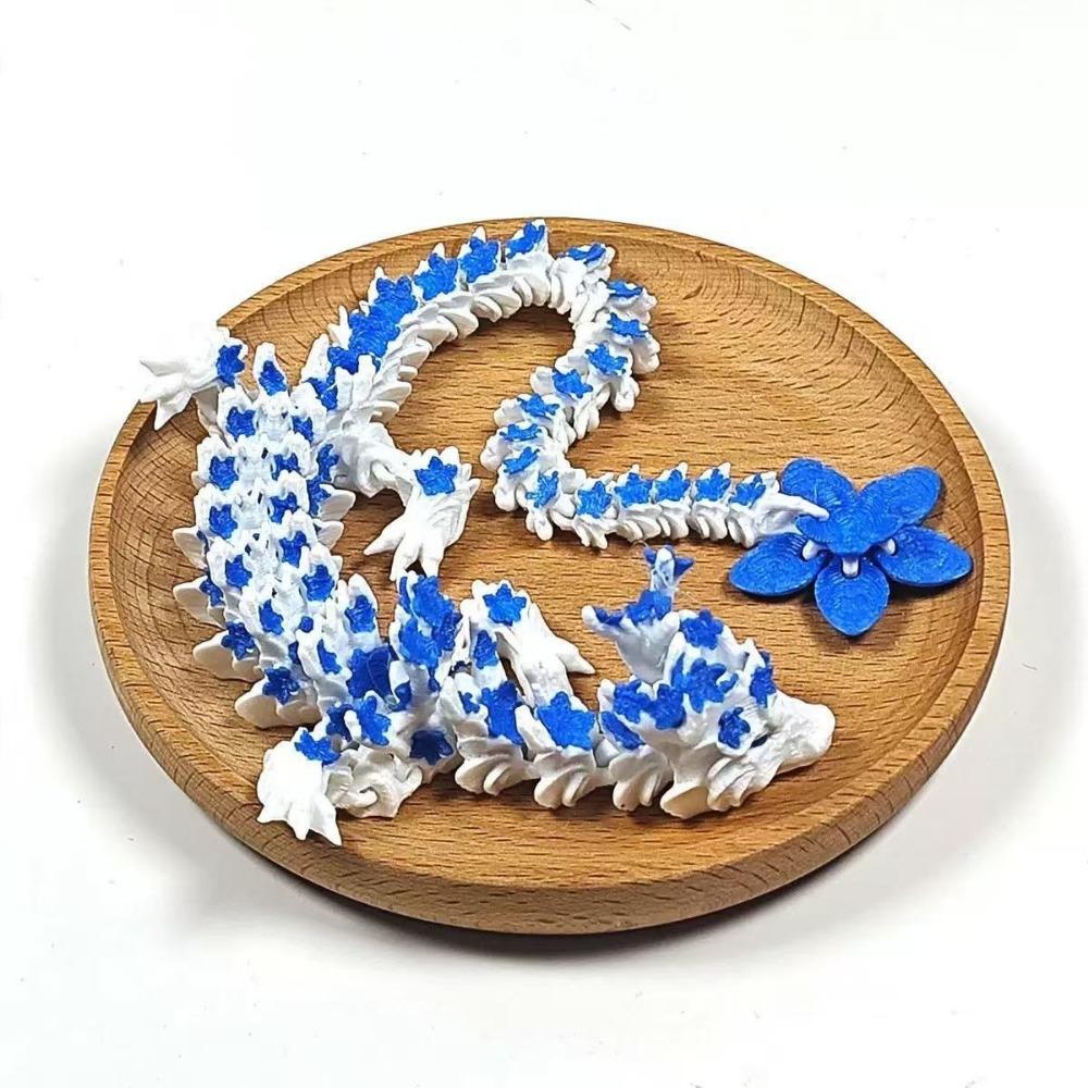 Gesimuleerd Oog 3D Geprint Draak Sakura Draak Roteerbare 3D Geprinte Diceratops Draak Laser Flexibele 3D Gearticuleerde Draak