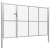 Steel Garden Gate 350 X 175 Cm Silver