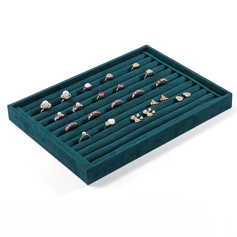 Vasso Organizer Portagioie in Velluto Impilabile per Cassetto Porta Anelli Espositore Porta Orecchini Braccialetti Collane